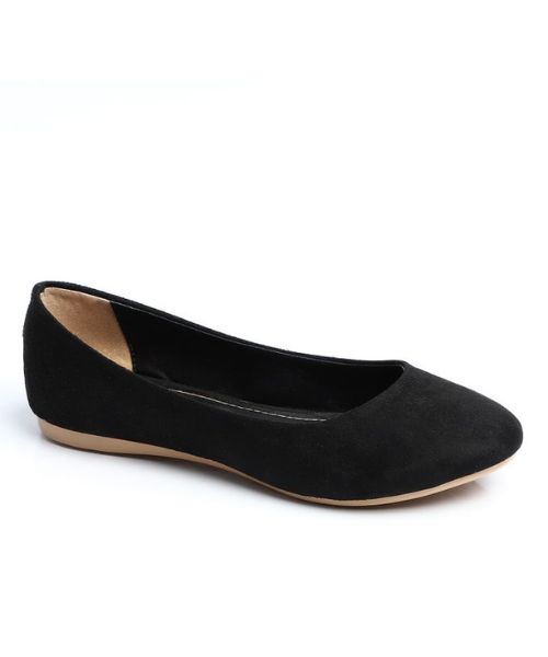 XO Style Solid Ballerina Shamoa For Women - Black