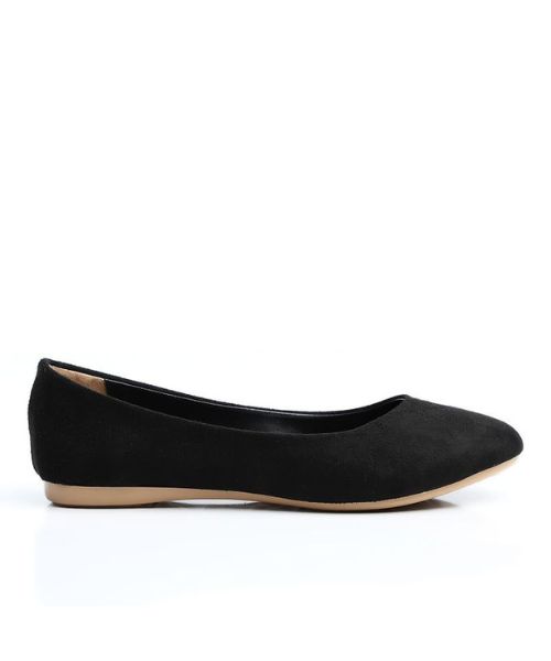 XO Style Solid Ballerina Shamoa For Women - Black