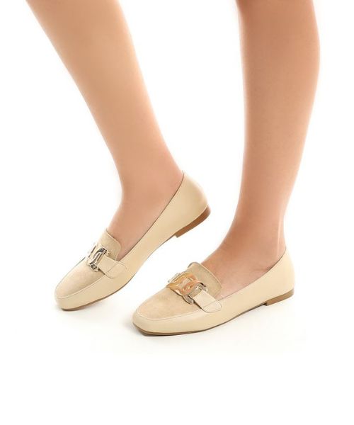 XO Style Decorated Ballerina For Women - Beige