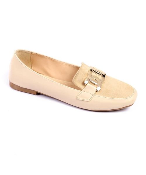 XO Style Decorated Ballerina For Women - Beige