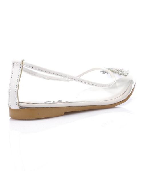 XO Style Decorated Ballerina For Women - Clear White