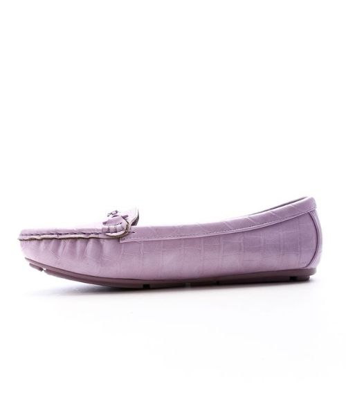 XO Style Patterned Ballerina Faux Leather For Women - Purple