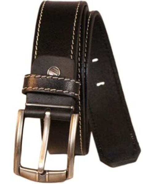 Bamm Faux Leather Belt Solid For Men - Black