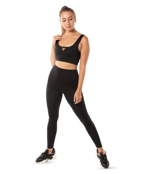 Fit Freak Solid Sport Legging Pants For Women - Black