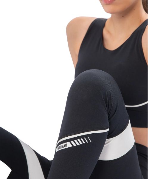 Fit Freak Solid Sport Legging Pants For Women - White Black