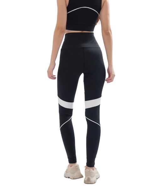 Fit Freak Solid Sport Legging Pants For Women - White Black