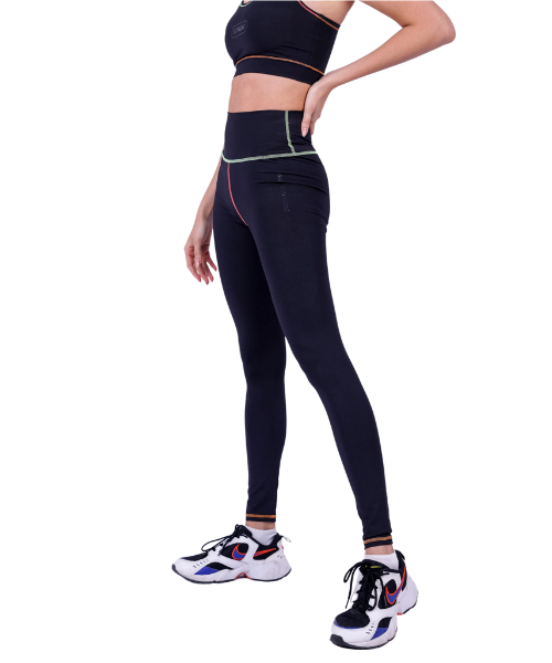 Fit Freak Solid Sport Legging Pants For Women - Black