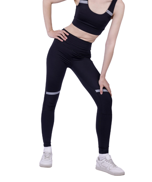 Fit Freak Solid Sport Legging Pants For Women - Black