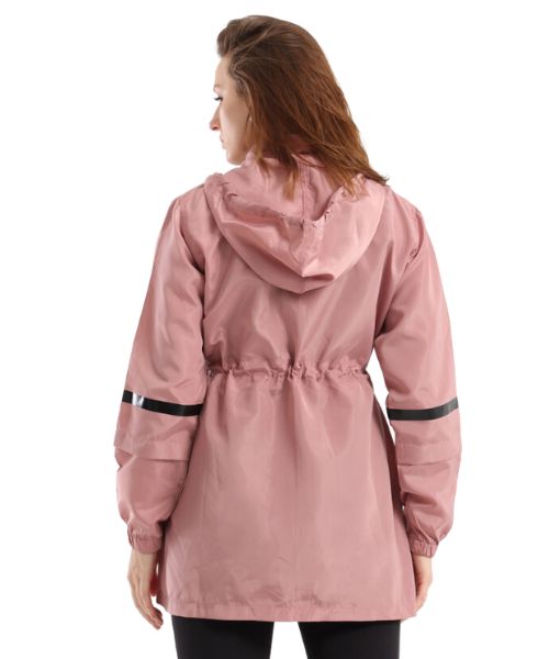 Fit Freak Waterproof Jacket Solid With Zippered And Stick For Women - Cashmere