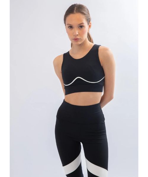 Fit Freak Solid Sport Bra For Women - Black