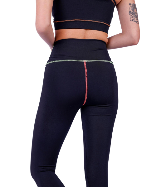 Fit Freak Solid Sport Legging Pants For Women - Black