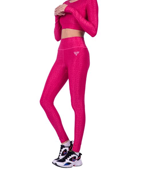 Fit Freak Printed Sport Legging Pants For Women - Fuchsia