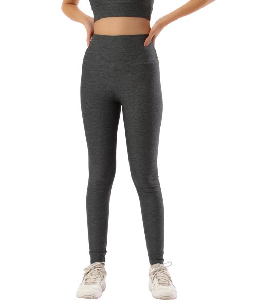 Fit Freak Solid Sport Legging Pants For Women - Dark Grey