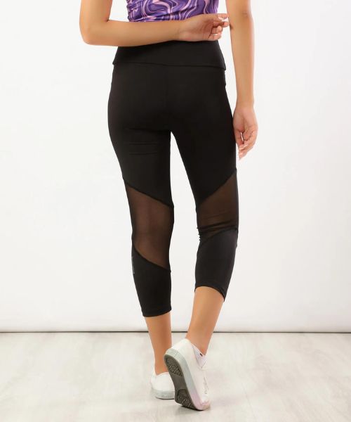 Fit Freak Solid Sport Legging Pants For Women - White Black