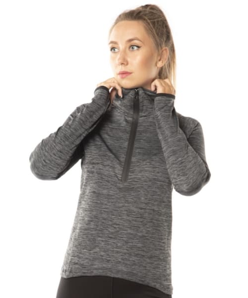 FIT FREAK Sport Sweatshirt Solid With zipper  For  Women - Grey