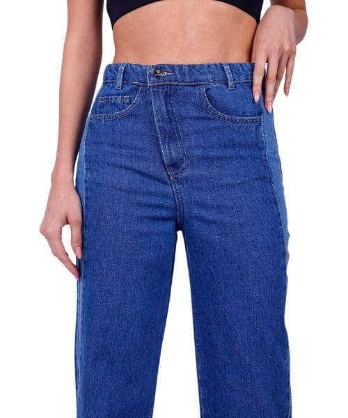 Fit Freak Solid Jeans Pants Flare For Women - Blue