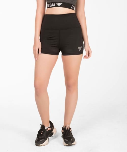 Fit Freak Solid Short For Women - Black