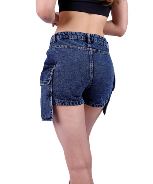 Fit Freak Solid Short Jeans For Women - Blue
