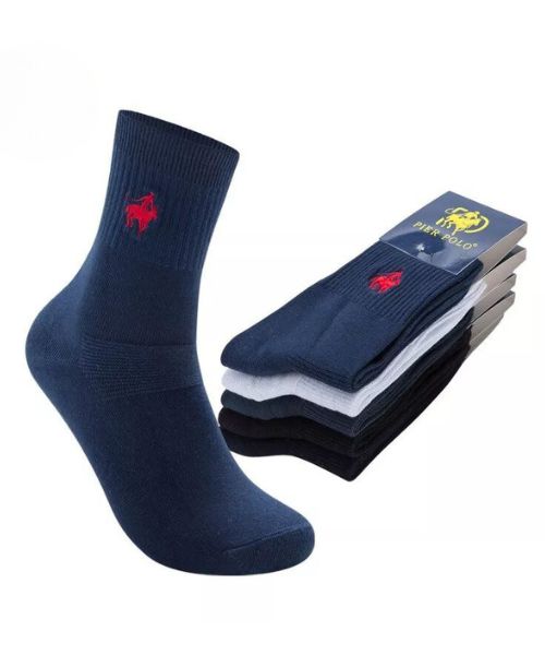 Set Of Solid Socks For Men 6 Pieces - Multi Color