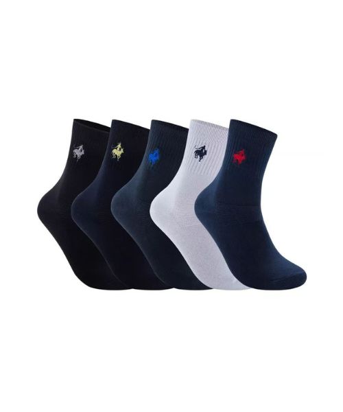 Set Of Solid Socks For Men 6 Pieces - Multi Color