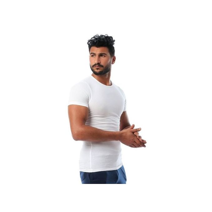 Dice Round Neck Undershirts Set - 2 Pcs