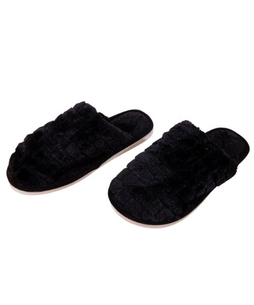 Mens faux hot sale fur slides