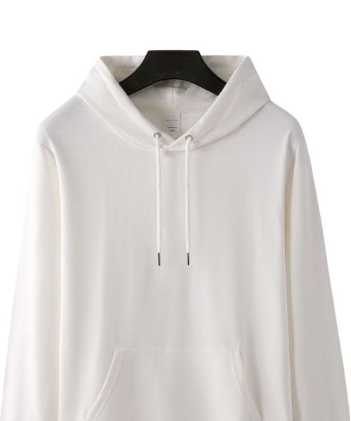 Solid Hoodie With Pockets And Capiccio Full Sleeve For Men - White