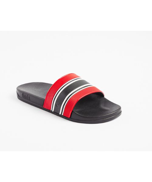Onda‎ Solid Slides Slipper Plastic For Men - Red Black