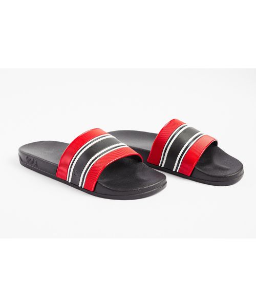 Onda‎ Solid Slides Slipper Plastic For Men - Red Black