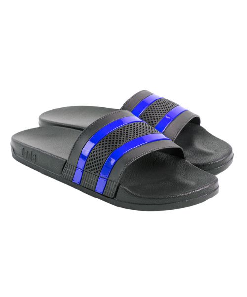 Onda‎ Solid Slides Slipper Plastic For Men - Black Blue