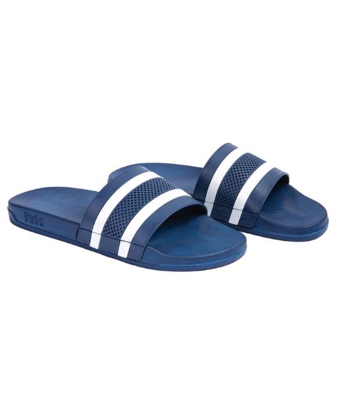 Onda‎ Solid Slides Slipper Plastic For Men - Navy White 