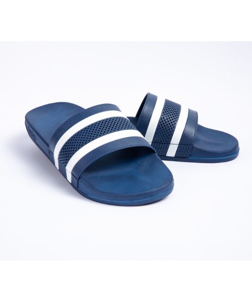 Onda‎ Solid Slides Slipper Plastic For Men - Navy White 