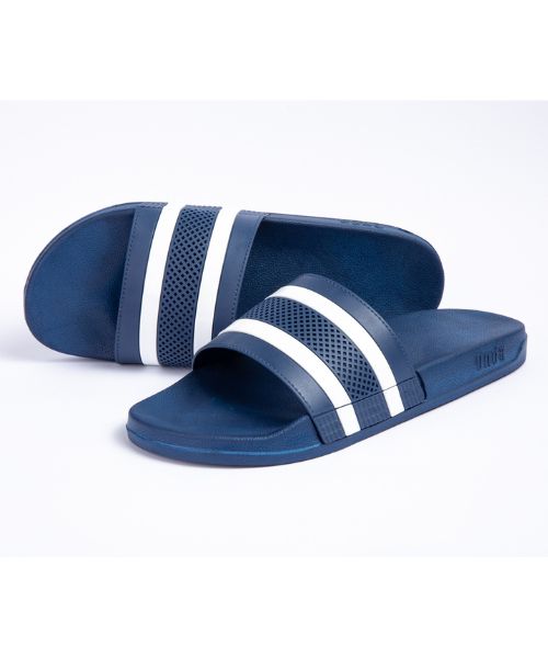 Onda‎ Solid Slides Slipper Plastic For Men - Navy White 