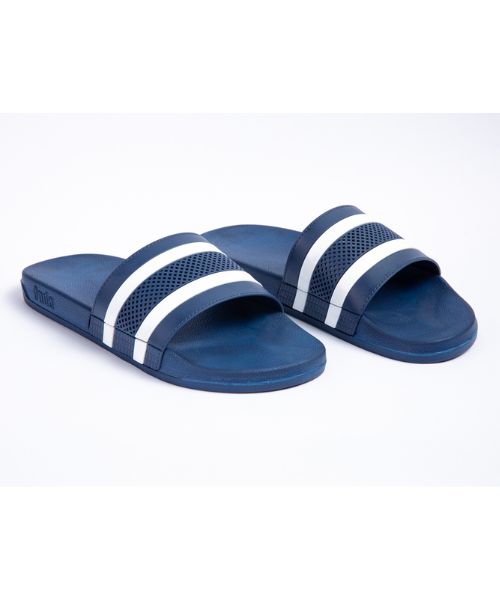 Onda‎ Solid Slides Slipper Plastic For Men - Navy White 