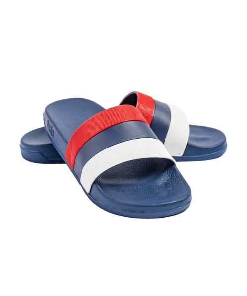 Onda‎ Solid Slides Slipper Plastic For Men - Navy Red