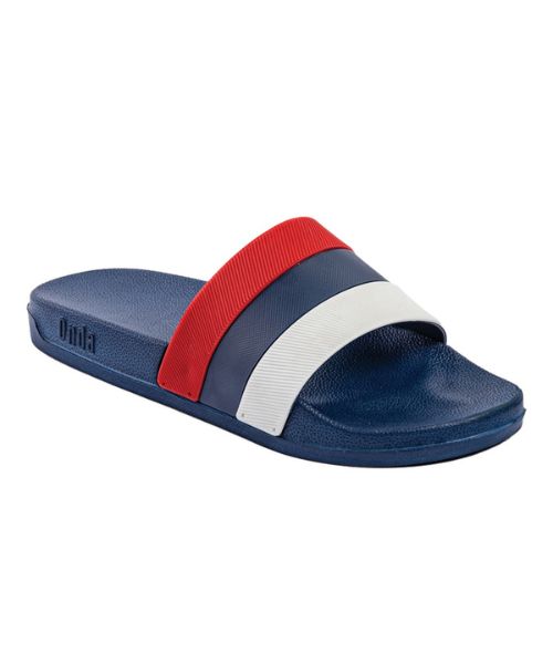 Onda‎ Solid Slides Slipper Plastic For Men - Navy Red