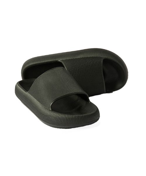 Onda‎ Solid Slides Slipper Plastic For Women - Black