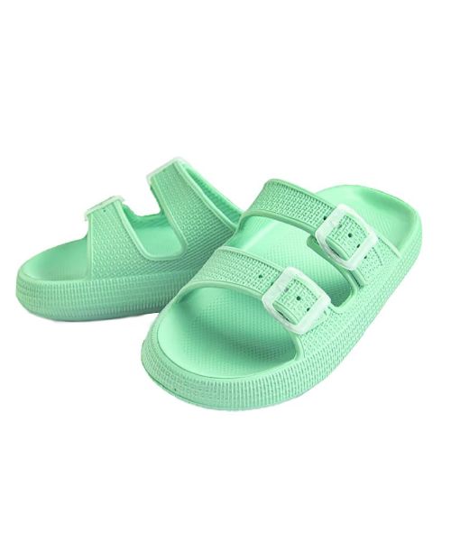 Onda‎ Solid Slides Slipper Plastic For Women - Light Green