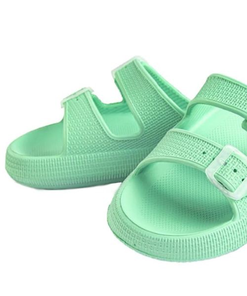 Onda‎ Solid Slides Slipper Plastic For Women - Light Green