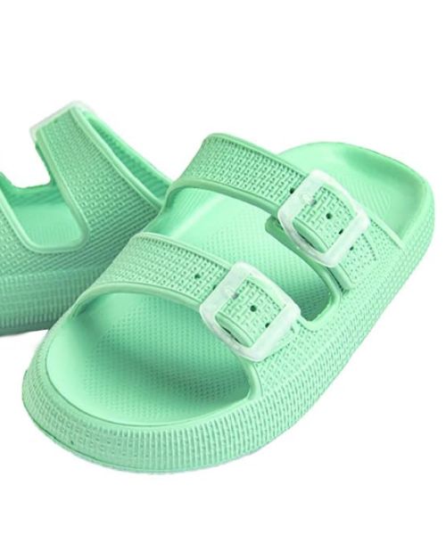 Onda‎ Solid Slides Slipper Plastic For Women - Light Green