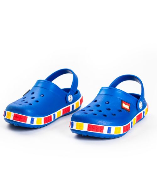 Onda‎ Pattern Clog Slipper Plastic For Kids - Blue