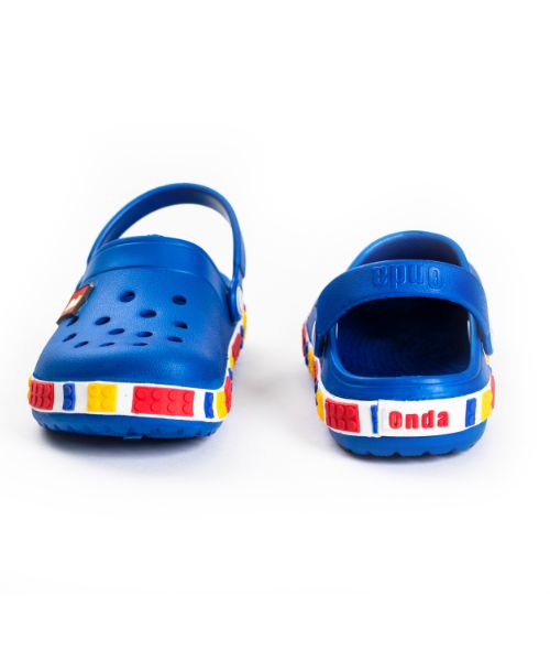 Onda‎ Pattern Clog Slipper Plastic For Kids - Blue