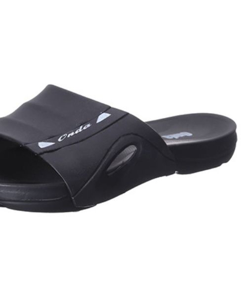 Onda‎ Printed Slides Slipper Plastic For Men - Black