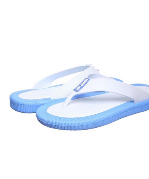 Onda‎ Solid Flip Flop Slipper Plastic For Women - White Blue