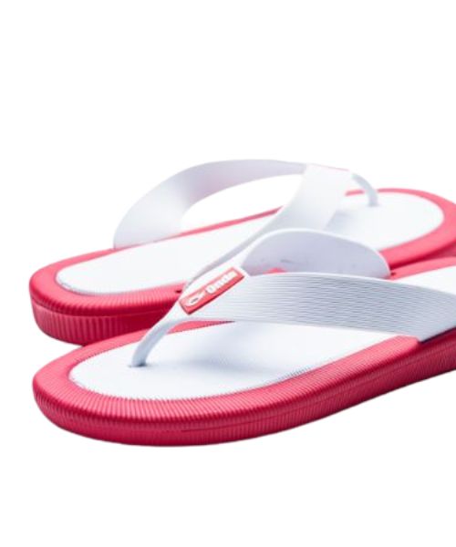 Onda‎ Solid Flip Flop Slipper Plastic For Women - Red White