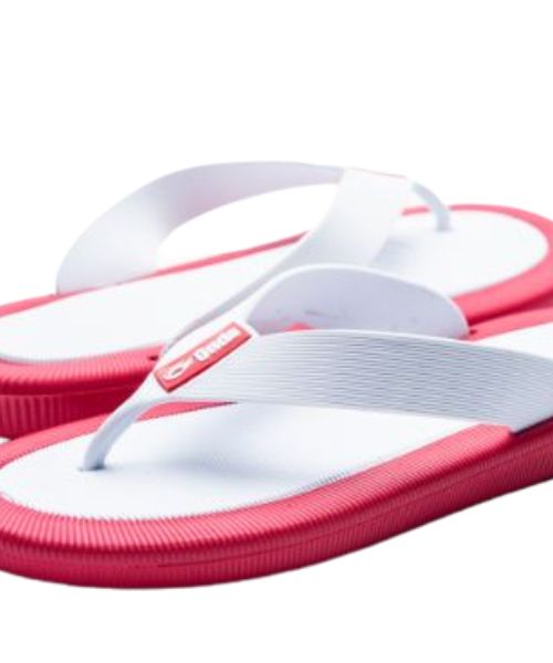 Onda‎ Solid Flip Flop Slipper Plastic For Women - Red White