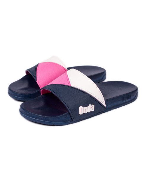 Onda‎ Solid Slides Slipper Plastic For Women - Navy White