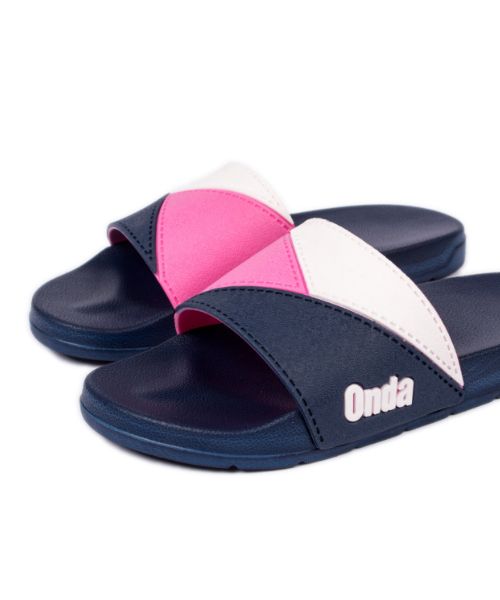 Onda‎ Solid Slides Slipper Plastic For Women - Navy White