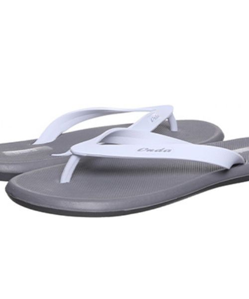 Onda‎ Solid Flip Flop Slipper Plastic For Men - White Grey