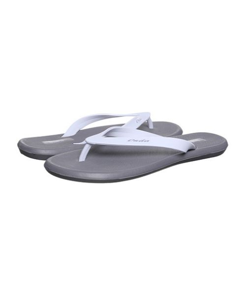 Onda‎ Solid Flip Flop Slipper Plastic For Men - White Grey